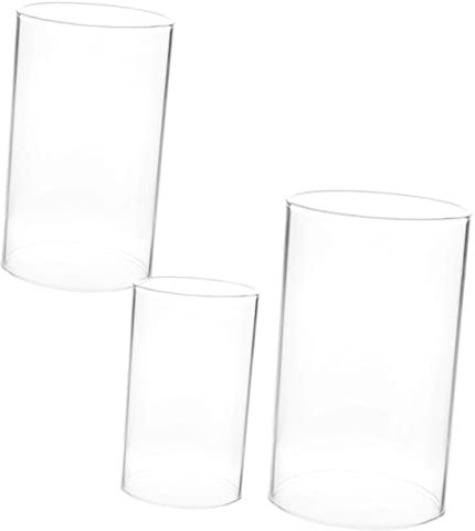 OUNONA 3St Kerzenschirm Kristall Pendelleuchte klarer Kerzenhalter Candle Wick kerzenlack Teelichter Kerzen Spitzkerzen Glas-Halter Kerzenhalter Glas klassisch Leuchter