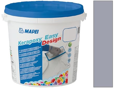 Mapei Kerapoxy Easy Design 127 Colle bi-composant et mortier décoratif pour joints 3 kg 127 Gris arctique
