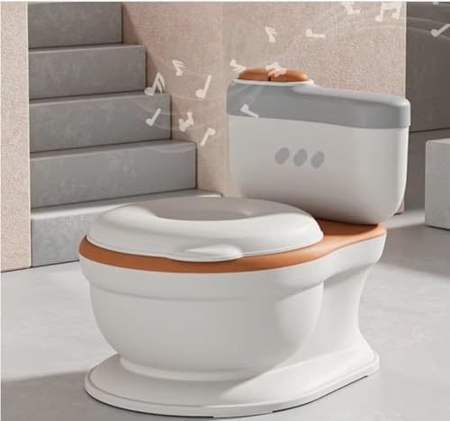 Pot Bébé toilette avec son de chasse d'eau, toilette d'apprentissage pour enfant de 1-4 ans, 0-20 kg, nettoyable facile.