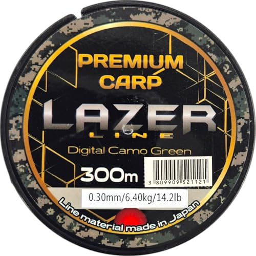 LAZER LINE Premium CARP Monofil Angelschnur 300m Dia 0,30mm Test 6,4kg