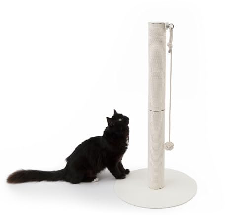 LucyBalu® PAPERPOLE Cat Scratching Post, Freestanding, Made of Paper Rope, Small Cat Scratching Post, Scratching Post for Cats, Scratching Tower, Scratching Furniture for Cats, Cat Scratching Post,