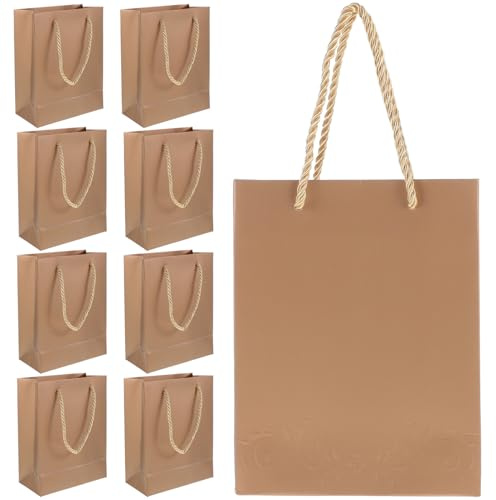 KOMBIUDA 10stücke Goldene Geschenktüten Papier Für Tragetaschen Für Partys Dekorative Geschenktüten Mit Stabilen Für Geburtstage Und Besondere Anlässe