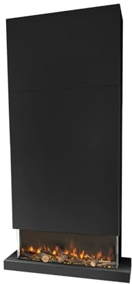 Xaralyn - Elektrischer Wandkamin Disegno 90XLB - 3-seitiger elektrischer LED-Dekokamin - Deckenhoch - 1400 Watt Heizung - Fernbedienung (Schwarz)