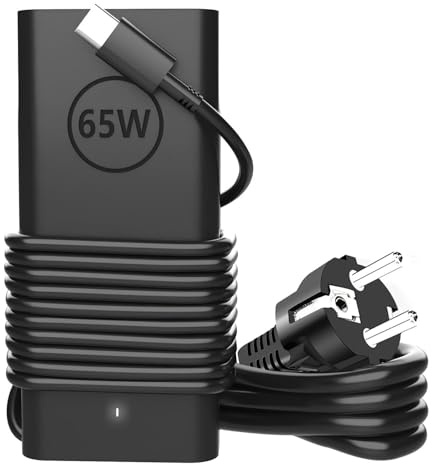 TT&C 65W USB C Ordinateur Portable Chargeur,Compatible avec Slim Power Adapter pour Latitude 3160 3180 3340 3380 3460 3470 3480 3550 3560 3570 5250 5280 5290 5450 5480 7280 7390 7480 XPS 13