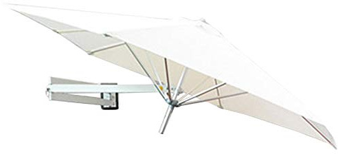 Ombrellone da esterno con montaggio a parete in alluminio per giardino e balcone, durevole e salvaspazio, per protezione solare e relax