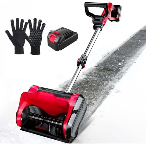 CUTANGELAR Pala Per Neve Elettrica Senza Fili, Spazzaneve A Batteria Con Potenza 20V, Pulisce 32 Cm E La-ncia Neve 8 M, Adatta Per Marciapiedi, Parchi Giochi E Decks.