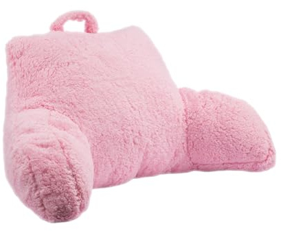 GREENSAPPIRE Rückenkissen mit Armlehnen, Abnehmbares Memory Foam Lendenstützkissen, Bettsitzkissen Ideal zum Lesen, Fernsehen, Entspannen – Rückenstütze für Sofa & Bett (Rosa)