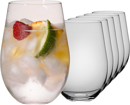 IMPERIAL glass Juego de 6 vasos de 700 ml – Vaso de agua abombado de cristal Crystalline – pared fina, serie Havanna, apto para lavavajillas