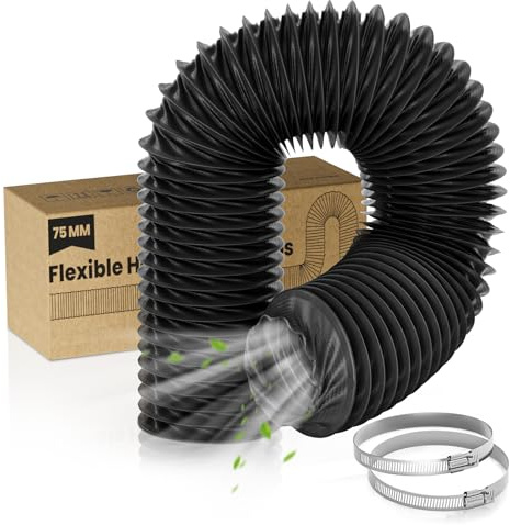 HG Power Diesel Heater Hose, 3 X 8FT Flexible Nylon Duct Exhaust Pipe, 3 Inch Diesel Heater Ducting Accessories for Diesel Heaters, RV, Tent, Truck, Camping