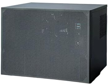 Châssis de Serveur NAS à 9 Baies, boîtier PC Tour Mini ITX/ATX, Ventilateur de Refroidissement intégré, Support de Stockage connecté au réseau de Bureau à 9 Baies(Black Chassis)