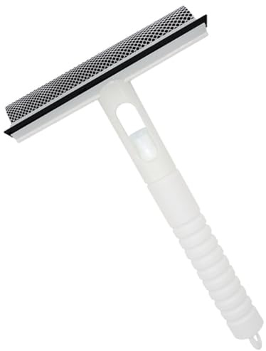 VICASKY Multi-Functional Glass Wiper and Water Scraper with Spray for Household Window, Bathroom, and Mirror Cleaning – White Glass Squeegee Tool for Home Use
