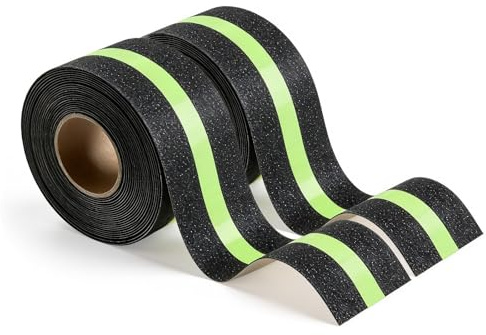 Zyrtkeriom Ruban Antidérapant Phosphorescent Autocollant, 2 Rouleaux 5 M X 50 Mm, Sécurité Fluorescente Brillante Pour Escaliers, Marches Et Zones Sombres