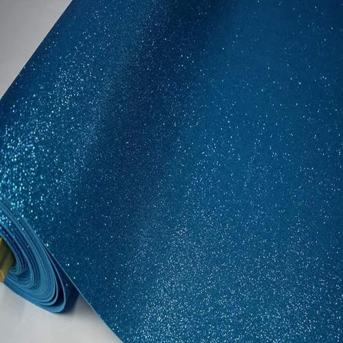 StoffBook Türkis Glitzer-Moosgummi Moosgummi Bastelschaumstoff für Basteln | Elastisch und leicht, Stoff für Basteln und Modellbau, Moosgummi 2mm Glitzer und Schaumstoff zum Basteln, Meterware ab 50cm