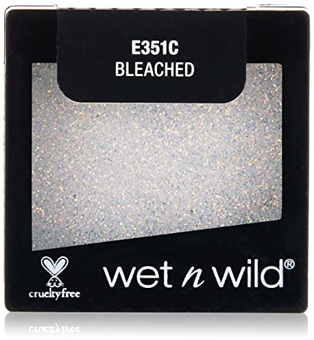 Wet n Wild - Color Icon Glitter Eyeshadow Single - Sombra de Ojos Brillante con una Fórmula Hidratante y Textura Sedosa, Glitter Maquillaje Profesional - Vegan - Color Blanco