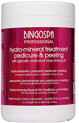 Trattamento idro-minerale - pedicure e peeling con acido glicolico e olio di May Chang 1000 g BINGOSPA