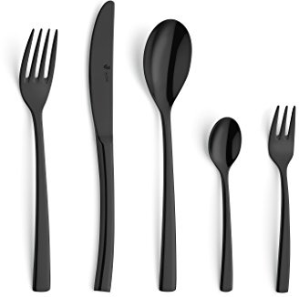 Paul Wirths SWING Besteckset 30-tlg, 6 Personen, PVD-Veredelung, Schwarz | 18/10 Edelstahl, spülmaschinenfest, zeitlos-modernes Design und vollständig rostfreier Edelstahl verarbeitet
