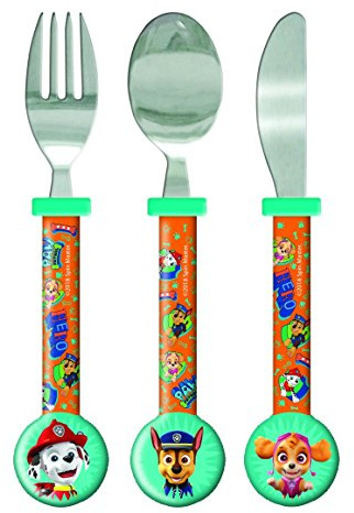 Paw Patrol Dynamic Children's Kids 3pcs Cutlery Set, Knife/Fork/Spoon