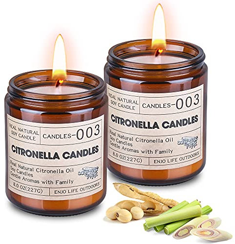 240Std Citronella Kerze Groß, Outdoor Kerze Sojawachs Citronella Kerzen für Garten, Terrasse