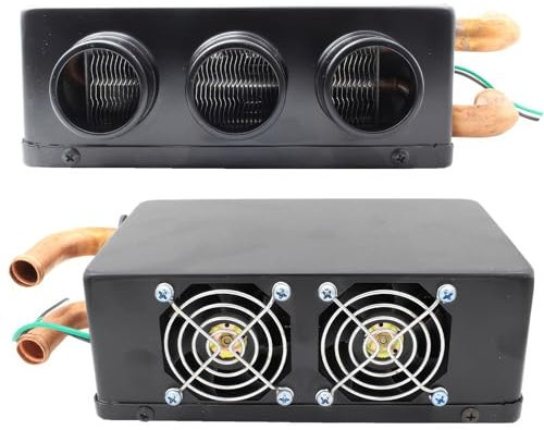 Universal 3 Port Riloer Auto LKW Heizlüfter Tragbare Auto Windschutzscheibe Defogger 12V 50W Kompakte Luftheizung Schwarz