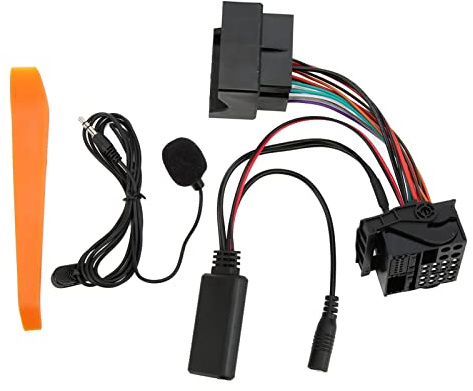 Akozon Bluetooth Car Kit, 12Pin AUX Adapter, 12Pin Bluetooth 5.0 AUX Audio Adapter mit Freisprechmikrofons Auto-Stereo-Kabel für CD30 Mp3 CDC40 CD70 DVD90