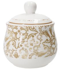 BRANDANI - Azucarero Excalibur de 12 cm para mesa navideña de porcelana 51045
