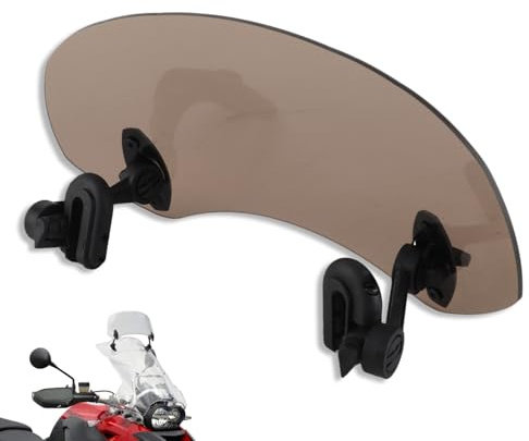 Windschild Roller Universal, 11,2x4,9 Zoll Motorrad Windabweiser Verstellbare Clip-on Windschutzscheibe Windschild Spoiler Zubehör Windschutzscheiben Verlängerung Wind Luftabweiser Für Motorräder