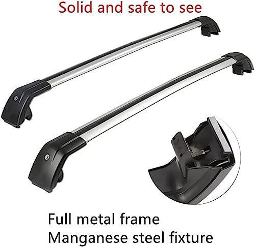 BLUEZY Auto-Querträger-Dachträger Aluminiumlegierung Autodachträger Seitenstangen Querträger Fit für Kompatibel mit ID.4 5 Door SUV 2021 2022 Auto Dachträger Lastenträger