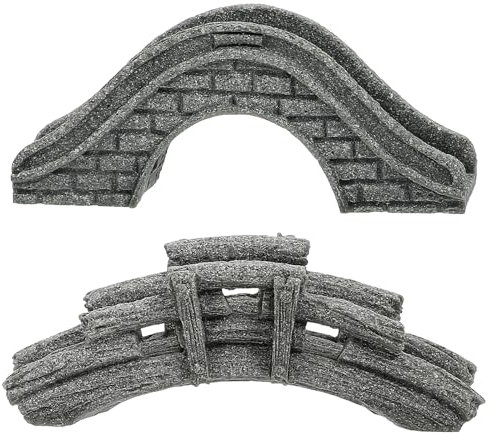 2pcs Simulation Stone Bridges Sandstone Crafts for Garden Decoration Realistic Miniature Stone Models Outdoor Potted Planter Decor for Bonsai and Landscape