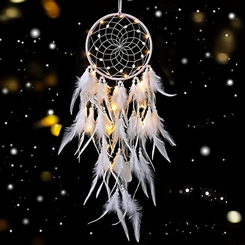 jingxinxin LED drömfångare, lila dinosaurie sovrum söta barn drömfångare med ljus som gåvor, bröllop/vägghängande ornament hantverk, dekorationer ... (lila dinosaurie)