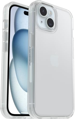 OtterBox Symmetry Clear Hülle für iPhone 17e, 16e, 15, 14, 13, sturzsicher, schützende dünne Hülle, 3X getestet nach Militärstandard, Transparent