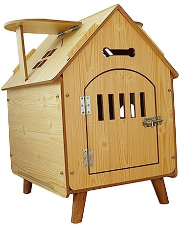 VILLFUL Niche Bois pour Chien Nid pour Animal De Compagnie Lit De Couchage pour Chien Nid pour Chat Maisonnette Bois