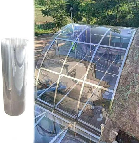 Pxzybd Transparente Dachplatten Wetterfest,Gewächshaus Ersatz Kunststoffplatten,1mm Polycarbonat wasserdichte Dachplatte,Tageslichtplatten Für Gartenvordach Sonnenzimmer Zaun,W×L-1.22×10m(4 * 32.8ft)