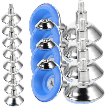 Housoutil 16pcs Adjustable Furniture Legs Base 45mm Sofa Chair Floor Protectors Metal Furniture Feet for Home Office Non-slip Levelers