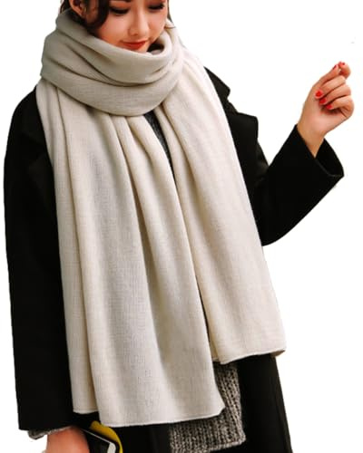 Kabelife Damen Strickschal XXL Lang Schal warm Grobstrickschal Schultertuch Oversized Herbst Winterschal 200cm x 50cm