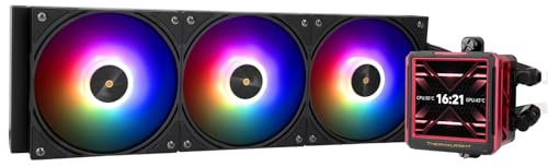 Thermalright FW 360 Ultra ARGB Black AIO CPU Liquid Cooler,IPS LCD Screen with 480x480 Resolution,for AM4/AM5/Intel LGA1851/1700,‘2.88 inch’Magnet-Absorbent LCD Screen for Images-Black