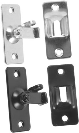 UKCOCO 2pièces Loquets Acier Inoxydable Degrés Verrous De Porte Coulissante Pour Maison Loquets De Sécurité Pour Portes Intérieures Et Extérieures