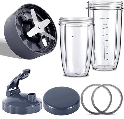 Vuzmode Pièces de Rechange for mixeur, for, for, mixeurs 600 W/900 W/Pro - Lame d'extraction et Tasses géantes de 32 oz et Tasses géantes de 24 oz Lame d'extracteur de mélangeur