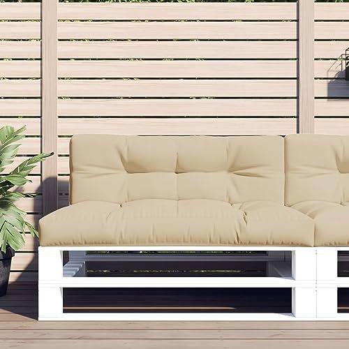 Xichuzi Palettenkissen 2-TLG. Beige Stoff, Sitzkissen Outdoor, Ersatzkissen Für Rattanmöbel, Sonnenliege Kissen, Paletten Polster, Schaukelstuhlkissen - 360736