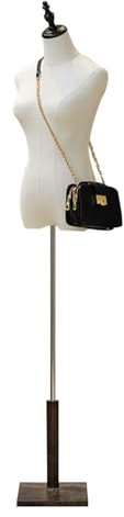 ShAzanz schneiderpuppe Schneiderpuppe Damenbüste Schaufensterpuppe Weiblich, Höhe Verstellbar 120cm-182cm Schneiderbüste Mit Holzsockel Für Kleidung Schmuck Display for Clothing Shop Dresses(Brown,A)
