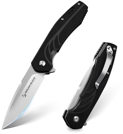 Dream Reach Klappmesser Outdoor Camping Ergonomischer Griff Geschenkbox | Scharfes Campingmesser, Ergonomischer Griff, Vielseitig für Outdoor & Wald, Geschenk für Männer & Papa