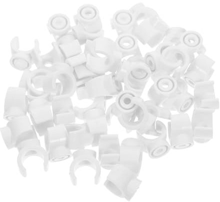 iplusmile 50piezas Tubos De Alambre Abrazaderas De Plástico Grueso Forma Para Tuberías De Agua y Cableado Para Uso Comercial y Hogar