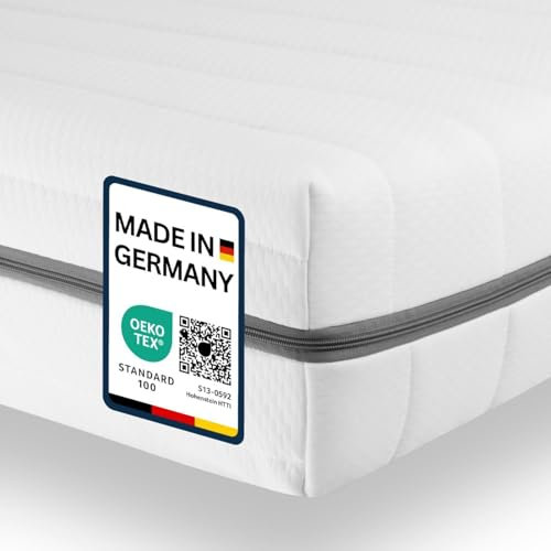Sleepneo Matratze 140x200 - Höhe 15cm, Duo Härtegrad H2 H3 - Orthopädische 7-Zonen Kaltschaummatratze - Bequem, hygienisch, atmungsaktiv