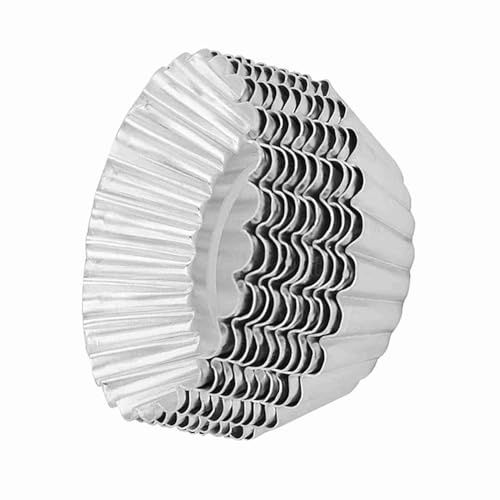 Wakects 10 Moules à aux œufs en Aluminium pour la Cuisson, Moules à Tartelettes Jetables, Mini Tasses de Quiches avec Conception Antiadhésive, Idéale pour le Cupcake, les Muffins et le Chocolat
