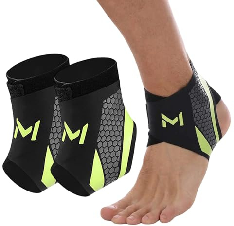 Generisch Sprunggelenkbandage, Einstellbares Fußbandage, Flexible knöchelbandage, Ultradünn Fußgelenkbandag, Unisex Knöchel-Bandage für Sprunggelenk- Sport- Fußball -Knöchel Gegen Umknicken (2, Grün)