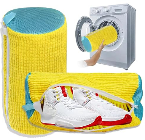 Shoe Washing Machine Bag,Trainer Washing Machine Bag,2 Pcs Reusable Shoe Bag for Washing Machine for Washer and Dryer,Shoe Washing Bag for All Shoes Types with Self-Locking Zipper