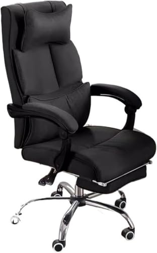 DFAEEKIYO Arbeitsstuhl, modern, einfach, Computer, liegend, Mittagspause, Büro, bequem, sitzend, ergonomisch, Schwarz