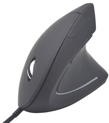 Ronyme Souris Filaire Verticale Ergonomique, silencieuse, compacte, Robuste et Simple, pour PC Portable et Ordinateur de Bureau. Souris Optique USB légère.