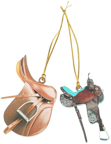 IWOWHERO Auto Innendekoration Pferdesattel Anhänger Western Sattel Rückspiegel Ornament 2 Stück Acryl Klein Langlebig zum Aufhängen für Auto Büro Zuhause