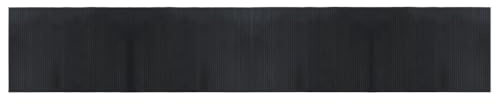 QJBSAVVA Tappeto in bambù nero, 70 x 400 cm, moderno, rettangolare, con retro antiscivolo, rivestimento per pavimento naturale per soggiorno, corridoio e cucina