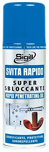 Sigill - Svita Rapido, Bombola Spray da 200 ml, Sbloccante Lubrificante Professionale, Azione Antiossidante e Idrorepellente, Per Bulloni, Viti, Serrature, Componenti Elettrici